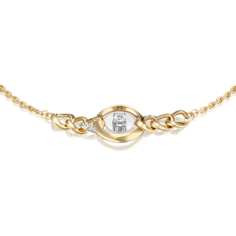 Браслет из белого/желтого золота р.17 PLATINA jewelry 05-0701-00-201-1121, топаз