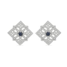 Серьги из серебра Ювелирия T29768, сапфир/топаз