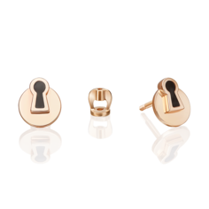 Серьги пусеты из красного золота PLATINA jewelry 02-5329-00-000-1110, эмаль