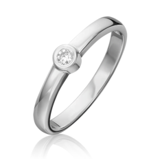 Кольцо из белого золота р. 16,5 PLATINA jewelry 01-0304-00-101-1120-30, бриллиант