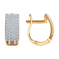 Серьги из красного золота с фианитом SOKOLOV 029500