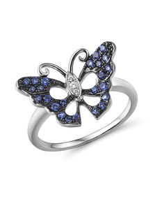 Кольцо из серебра р. 16,5 VALTERA 114815, сапфир\фианит