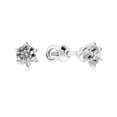 Серьги из серебра VALTERA 117005, фианит