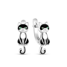 Серьги из серебра VALTERA 119003, эмаль