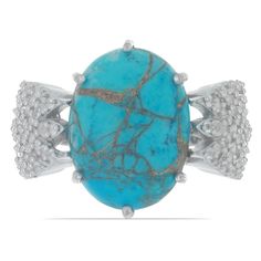 Кольцо из серебра р.20 Ювелирия T48609, бирюза/топаз