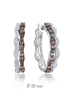 Серьги из серебра VALTERA 111318, фианит