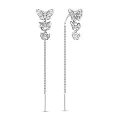 Серьги из серебра VALTERA 119105, фианит