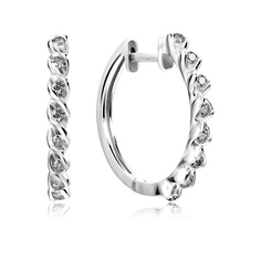 Серьги конго из серебра VALTERA 91615, циркон