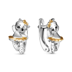 Серьги из серебра VALTERA 119071, фианит