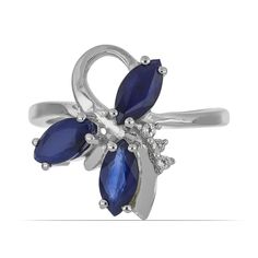 Кольцо из серебра р.18 Ювелирия T39674, сапфир/топаз