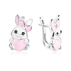 Серьги из серебра VALTERA 118461, эмаль