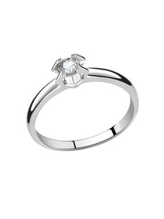 Кольцо из белого золота р. 17 VALTERA 106239, бриллиант