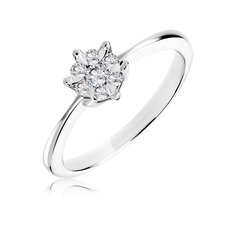Кольцо из белого золота р. 18,5 VALTERA 106232, бриллиант