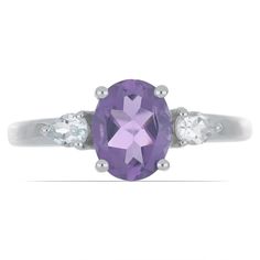 Кольцо из серебра р.19 Ювелирия T48653, аметист/топаз