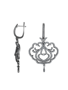 Серьги из серебра VALTERA 093865, фианит