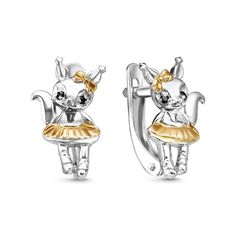 Серьги из серебра VALTERA 119072, фианит