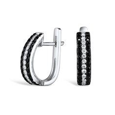 Серьги из серебра VALTERA 103609, шпинель нано\фианит
