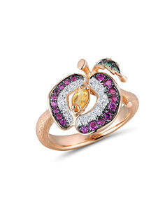 Кольцо из серебра р. 17 VALTERA 091646, эмаль\фианит