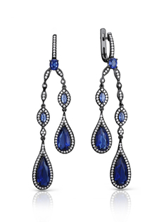 Серьги из серебра VALTERA 093872, фианит