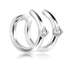 Моносерьга из серебра VALTERA 118552, фианит