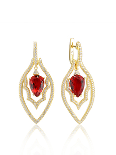 Серьги из серебра VALTERA 103676, фианит