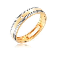 Кольцо из красного золота р. 18 VALTERA 103833, бриллиант