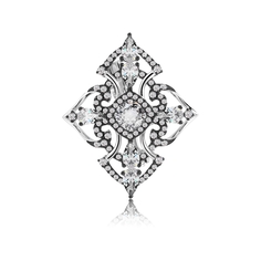 Брошь из серебра VALTERA 105885, фианит