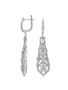 Серьги из серебра VALTERA 107045, фианит