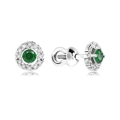Серьги из серебра VALTERA 117085, фианит