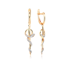 Серьги из серебра VALTERA 118753, фианит