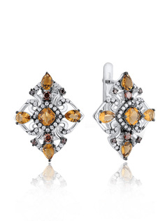 Серьги из серебра VALTERA 103689, фианит
