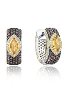 Серьги из серебра VALTERA 111286, фианит