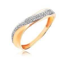 Кольцо из красного золота р. 16 VALTERA 108703, бриллиант