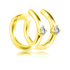 Моносерьга из серебра VALTERA 118928, фианит