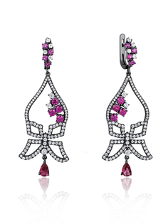 Серьги из серебра VALTERA 093852, фианит