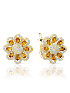 Серьги из серебра VALTERA 093856, фианит