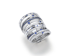 Кольцо из серебра р. 18,5 VALTERA 115345, сапфир искусственный\фианит