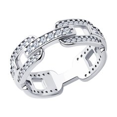 Кольцо из серебра р. 19,5 SOKOLOV 94013834, фианит
