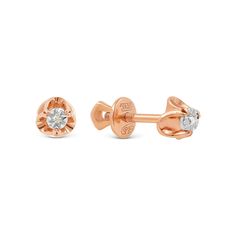 Серьги из серебра VALTERA 119079, бриллиант