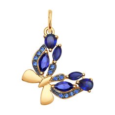 Подвеска из красного золота с корундом/фианитом SOKOLOV 731565