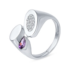 Кольцо из серебра с фианитом р. 18,5 585Gold 701011145