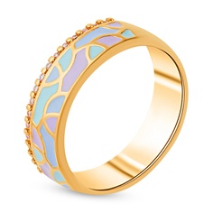 Кольцо из серебра с фианитом/эмалью р. 18,5 585Gold 701012410