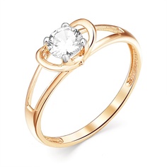 Кольцо помолвочное из красного золота с фианитом р. 16 585Gold 301011545