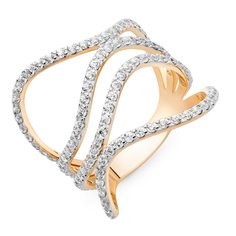 Кольцо из красного золота с фианитом р. 17 585Gold 301009758