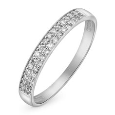 Кольцо обручальное из белого золота с бриллиантом р. 19,5 585Gold 101010449