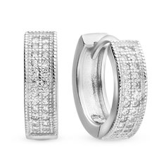 Серьги конго из серебра 585Gold 702005955, фианит