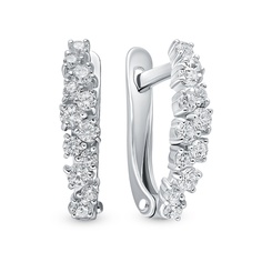 Серьги из серебра 585Gold 702011264, фианит