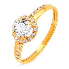 Кольцо из серебра с фианитом р. 17 585Gold 701012455