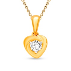 Кулон из красного золота с фианитом 585Gold 399000196