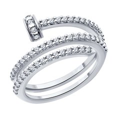 Кольцо из серебра р. 19 SOKOLOV 94014036, фианит